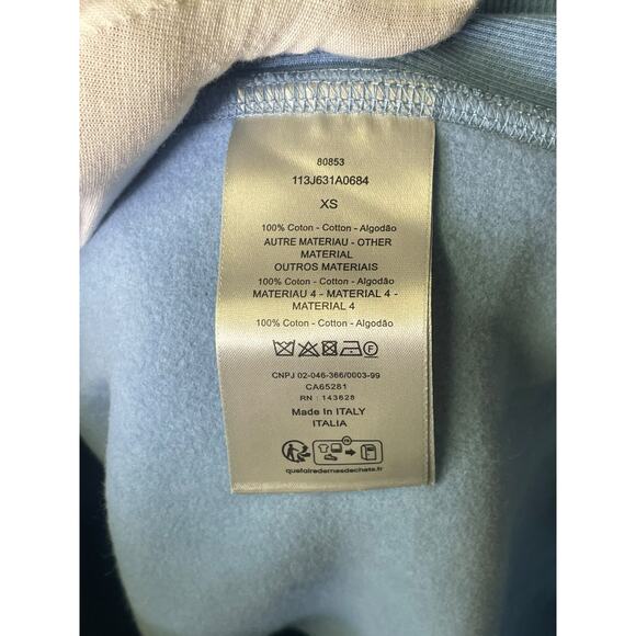 Christian Dior Oblique Relaxed-Fit Hooded Sweatshirt Blue Size XS Unisex NWT COA - Picture 10 of 16